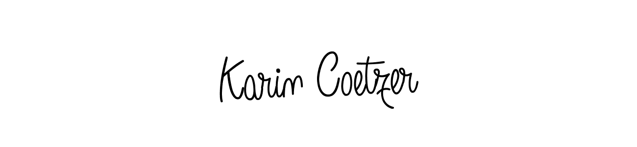 How to Draw Karin Coetzer signature style? Angelique-Rose-font-FFP is a latest design signature styles for name Karin Coetzer. Karin Coetzer signature style 5 images and pictures png