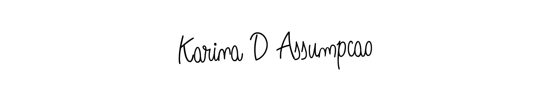 Similarly Angelique-Rose-font-FFP is the best handwritten signature design. Signature creator online .You can use it as an online autograph creator for name Karina D Assumpcao. Karina D Assumpcao signature style 5 images and pictures png