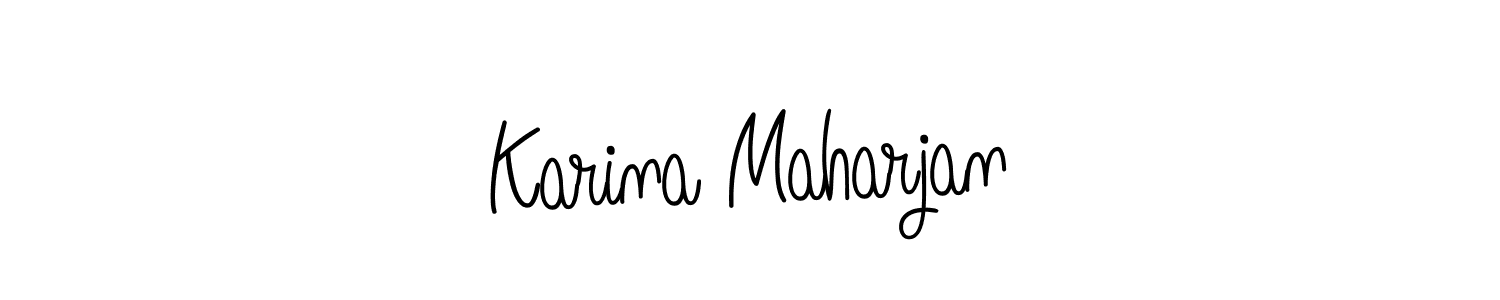 How to make Karina Maharjan name signature. Use Angelique-Rose-font-FFP style for creating short signs online. This is the latest handwritten sign. Karina Maharjan signature style 5 images and pictures png