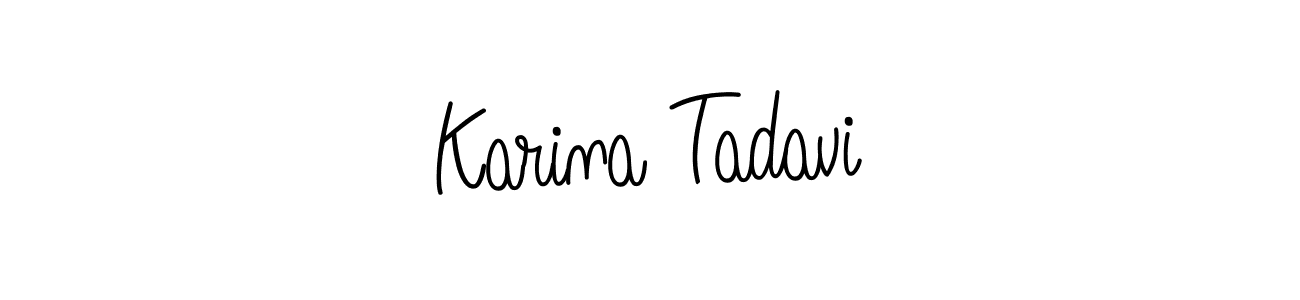 How to Draw Karina Tadavi signature style? Angelique-Rose-font-FFP is a latest design signature styles for name Karina Tadavi. Karina Tadavi signature style 5 images and pictures png