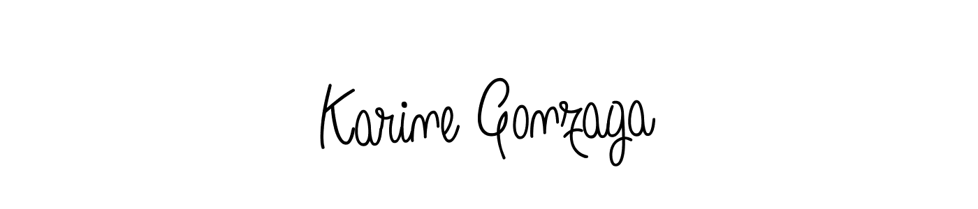 Also You can easily find your signature by using the search form. We will create Karine Gonzaga name handwritten signature images for you free of cost using Angelique-Rose-font-FFP sign style. Karine Gonzaga signature style 5 images and pictures png