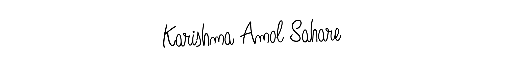 Karishma Amol Sahare stylish signature style. Best Handwritten Sign (Angelique-Rose-font-FFP) for my name. Handwritten Signature Collection Ideas for my name Karishma Amol Sahare. Karishma Amol Sahare signature style 5 images and pictures png