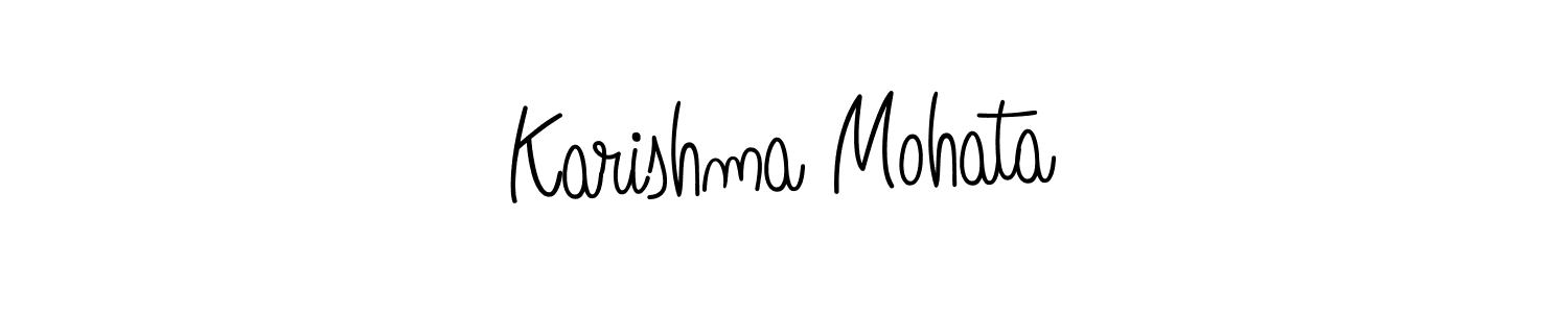 How to make Karishma Mohata name signature. Use Angelique-Rose-font-FFP style for creating short signs online. This is the latest handwritten sign. Karishma Mohata signature style 5 images and pictures png