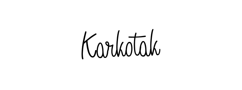 Karkotak stylish signature style. Best Handwritten Sign (Angelique-Rose-font-FFP) for my name. Handwritten Signature Collection Ideas for my name Karkotak. Karkotak signature style 5 images and pictures png