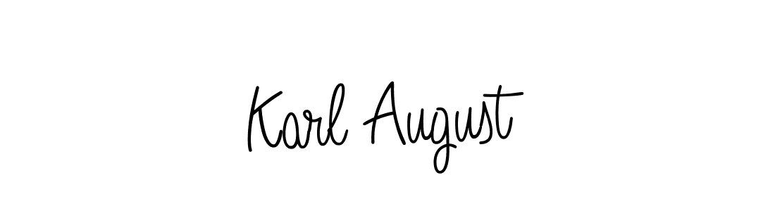 Make a beautiful signature design for name Karl August. With this signature (Angelique-Rose-font-FFP) style, you can create a handwritten signature for free. Karl August signature style 5 images and pictures png