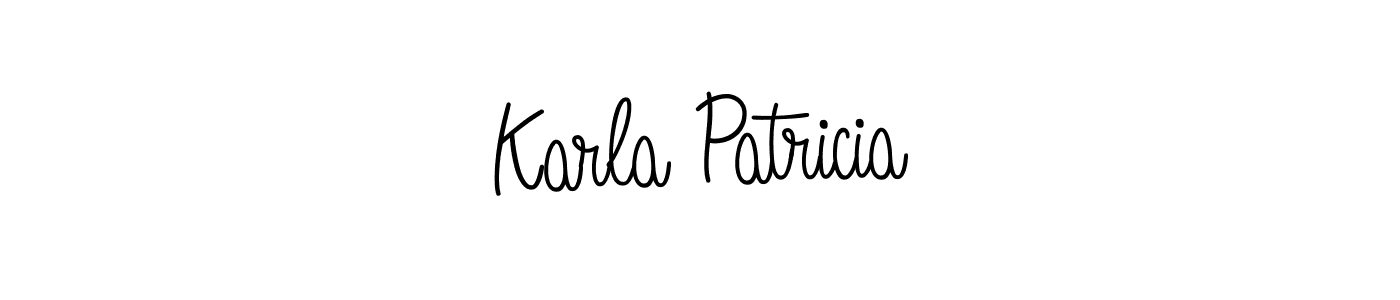 Karla Patricia stylish signature style. Best Handwritten Sign (Angelique-Rose-font-FFP) for my name. Handwritten Signature Collection Ideas for my name Karla Patricia. Karla Patricia signature style 5 images and pictures png