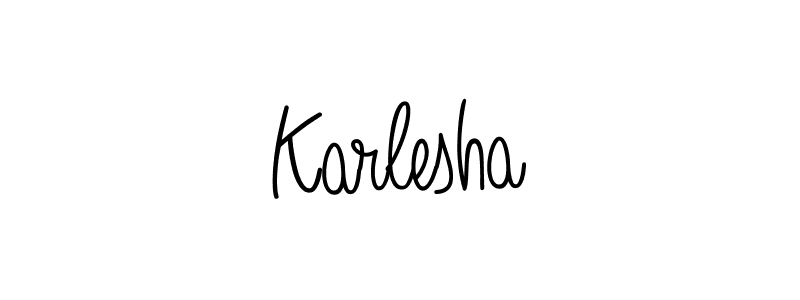 The best way (Angelique-Rose-font-FFP) to make a short signature is to pick only two or three words in your name. The name Karlesha include a total of six letters. For converting this name. Karlesha signature style 5 images and pictures png