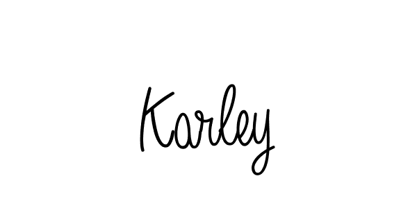 Use a signature maker to create a handwritten signature online. With this signature software, you can design (Angelique-Rose-font-FFP) your own signature for name Karley. Karley signature style 5 images and pictures png