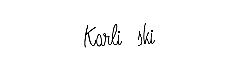 How to Draw Karliński signature style? Angelique-Rose-font-FFP is a latest design signature styles for name Karliński. Karliński signature style 5 images and pictures png