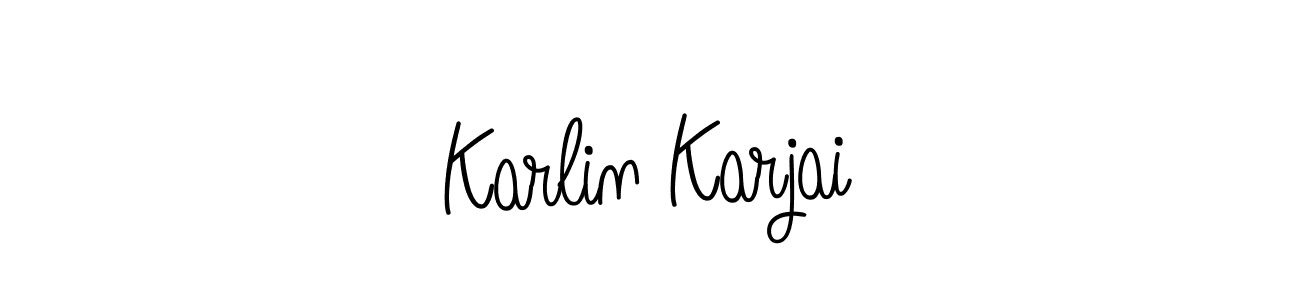 The best way (Angelique-Rose-font-FFP) to make a short signature is to pick only two or three words in your name. The name Karlin Karjai include a total of six letters. For converting this name. Karlin Karjai signature style 5 images and pictures png
