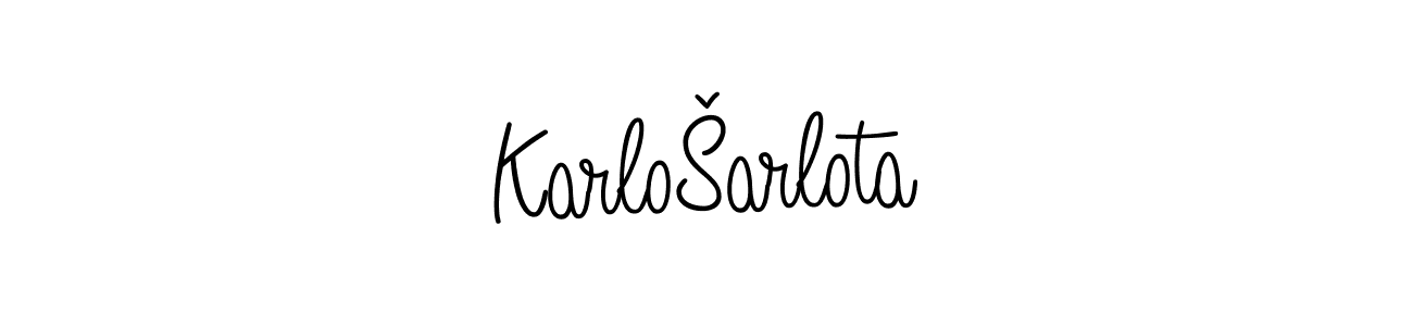 Design your own signature with our free online signature maker. With this signature software, you can create a handwritten (Angelique-Rose-font-FFP) signature for name KarloŠarlota. KarloŠarlota signature style 5 images and pictures png