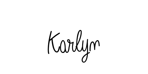 Design your own signature with our free online signature maker. With this signature software, you can create a handwritten (Angelique-Rose-font-FFP) signature for name Karlyn. Karlyn signature style 5 images and pictures png