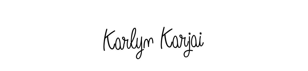 Design your own signature with our free online signature maker. With this signature software, you can create a handwritten (Angelique-Rose-font-FFP) signature for name Karlyn Karjai. Karlyn Karjai signature style 5 images and pictures png