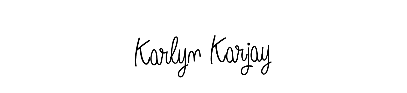 Also we have Karlyn Karjay name is the best signature style. Create professional handwritten signature collection using Angelique-Rose-font-FFP autograph style. Karlyn Karjay signature style 5 images and pictures png