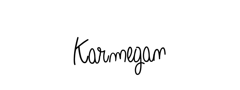 The best way (Angelique-Rose-font-FFP) to make a short signature is to pick only two or three words in your name. The name Karmegan include a total of six letters. For converting this name. Karmegan signature style 5 images and pictures png