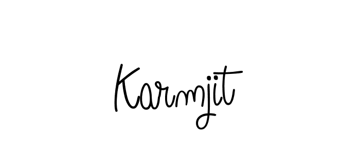 Design your own signature with our free online signature maker. With this signature software, you can create a handwritten (Angelique-Rose-font-FFP) signature for name Karmjit. Karmjit signature style 5 images and pictures png