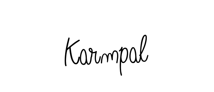 Karmpal stylish signature style. Best Handwritten Sign (Angelique-Rose-font-FFP) for my name. Handwritten Signature Collection Ideas for my name Karmpal. Karmpal signature style 5 images and pictures png