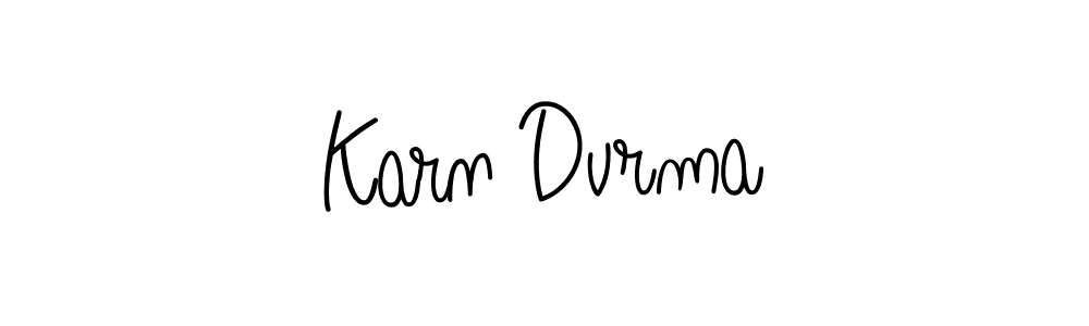 Karn Dvrma stylish signature style. Best Handwritten Sign (Angelique-Rose-font-FFP) for my name. Handwritten Signature Collection Ideas for my name Karn Dvrma. Karn Dvrma signature style 5 images and pictures png