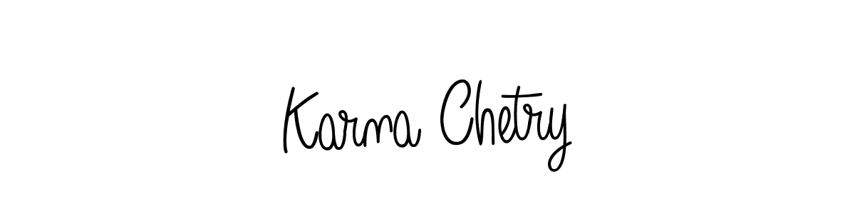 How to make Karna Chetry signature? Angelique-Rose-font-FFP is a professional autograph style. Create handwritten signature for Karna Chetry name. Karna Chetry signature style 5 images and pictures png