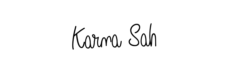 Karna Sah stylish signature style. Best Handwritten Sign (Angelique-Rose-font-FFP) for my name. Handwritten Signature Collection Ideas for my name Karna Sah. Karna Sah signature style 5 images and pictures png