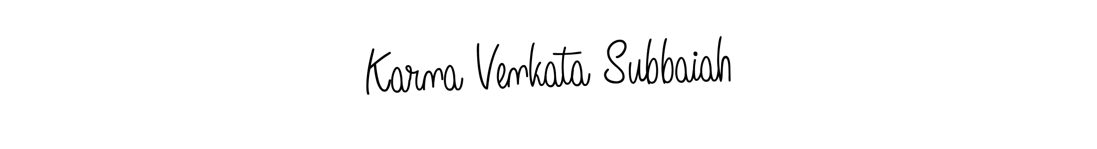 Design your own signature with our free online signature maker. With this signature software, you can create a handwritten (Angelique-Rose-font-FFP) signature for name Karna Venkata Subbaiah. Karna Venkata Subbaiah signature style 5 images and pictures png