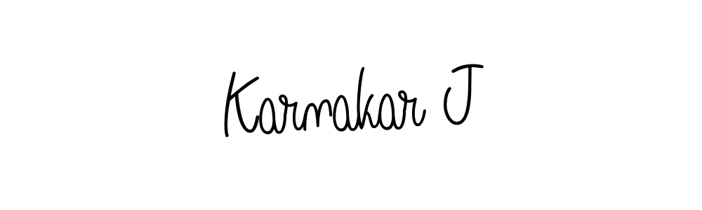The best way (Angelique-Rose-font-FFP) to make a short signature is to pick only two or three words in your name. The name Karnakar J include a total of six letters. For converting this name. Karnakar J signature style 5 images and pictures png