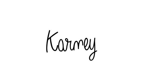 Design your own signature with our free online signature maker. With this signature software, you can create a handwritten (Angelique-Rose-font-FFP) signature for name Karney. Karney signature style 5 images and pictures png