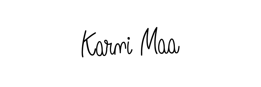 Check out images of Autograph of Karni Maa name. Actor Karni Maa Signature Style. Angelique-Rose-font-FFP is a professional sign style online. Karni Maa signature style 5 images and pictures png