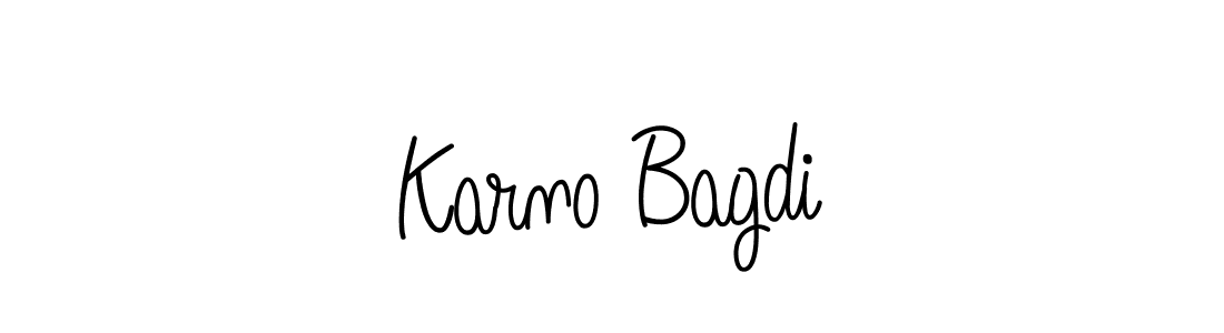You should practise on your own different ways (Angelique-Rose-font-FFP) to write your name (Karno Bagdi) in signature. don't let someone else do it for you. Karno Bagdi signature style 5 images and pictures png