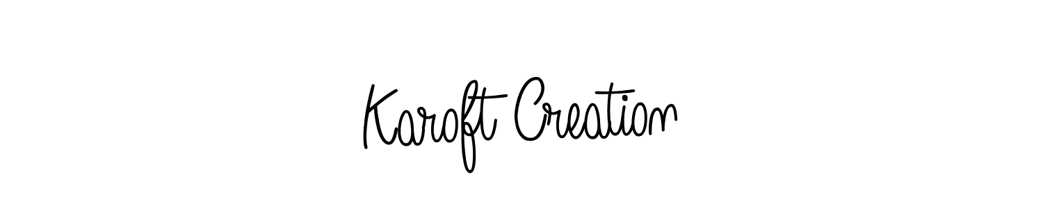 Use a signature maker to create a handwritten signature online. With this signature software, you can design (Angelique-Rose-font-FFP) your own signature for name Karoft Creation. Karoft Creation signature style 5 images and pictures png