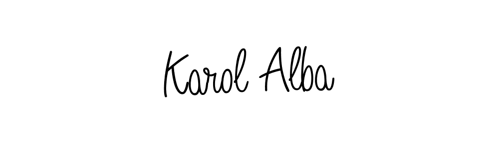 Also we have Karol Alba name is the best signature style. Create professional handwritten signature collection using Angelique-Rose-font-FFP autograph style. Karol Alba signature style 5 images and pictures png