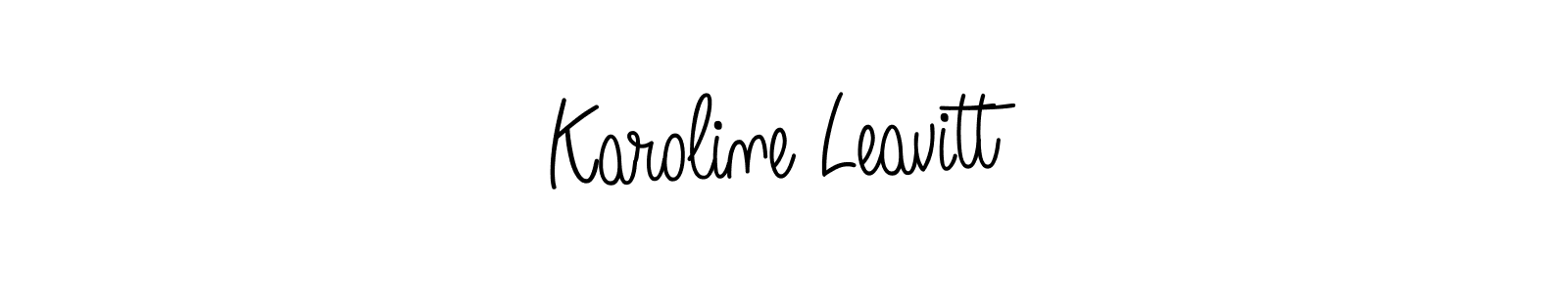 Create a beautiful signature design for name Karoline Leavitt. With this signature (Angelique-Rose-font-FFP) fonts, you can make a handwritten signature for free. Karoline Leavitt signature style 5 images and pictures png