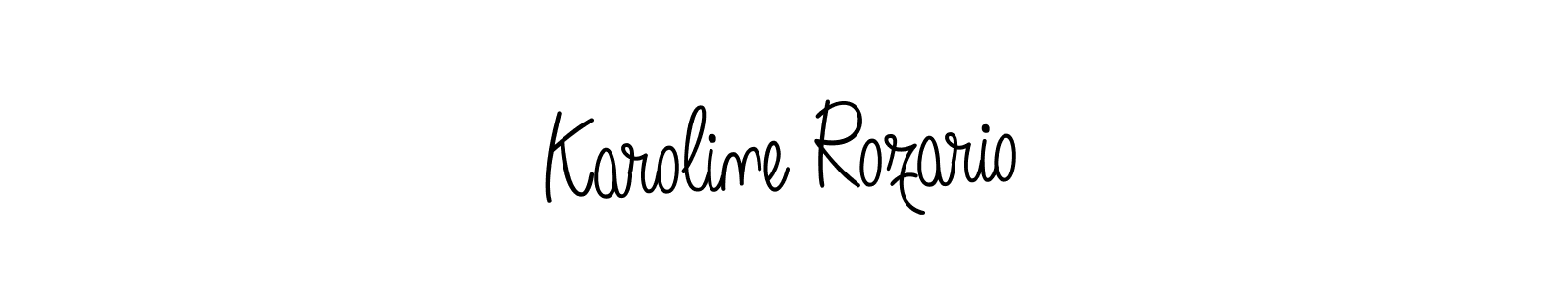 Use a signature maker to create a handwritten signature online. With this signature software, you can design (Angelique-Rose-font-FFP) your own signature for name Karoline Rozario. Karoline Rozario signature style 5 images and pictures png