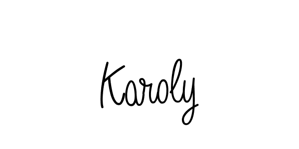 How to make Karoly name signature. Use Angelique-Rose-font-FFP style for creating short signs online. This is the latest handwritten sign. Karoly signature style 5 images and pictures png