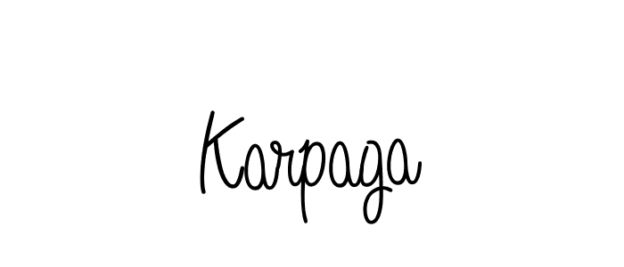 How to make Karpaga name signature. Use Angelique-Rose-font-FFP style for creating short signs online. This is the latest handwritten sign. Karpaga signature style 5 images and pictures png