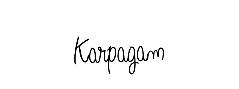 Karpagam stylish signature style. Best Handwritten Sign (Angelique-Rose-font-FFP) for my name. Handwritten Signature Collection Ideas for my name Karpagam. Karpagam signature style 5 images and pictures png