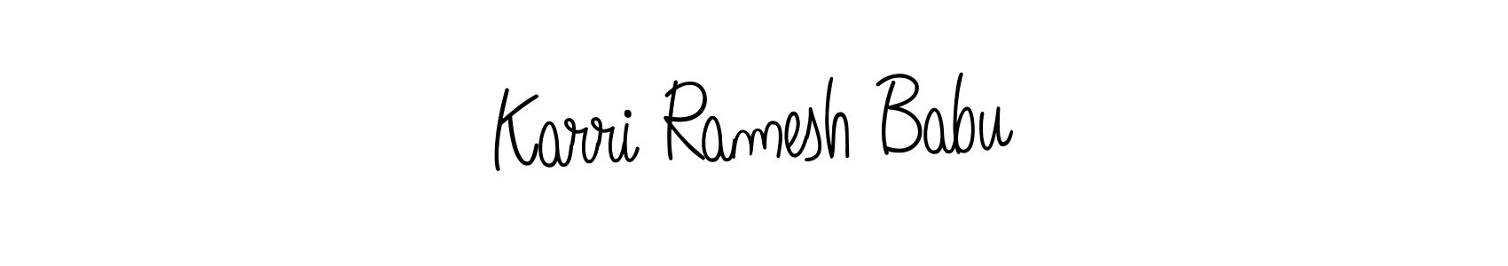 Create a beautiful signature design for name Karri Ramesh Babu. With this signature (Angelique-Rose-font-FFP) fonts, you can make a handwritten signature for free. Karri Ramesh Babu signature style 5 images and pictures png