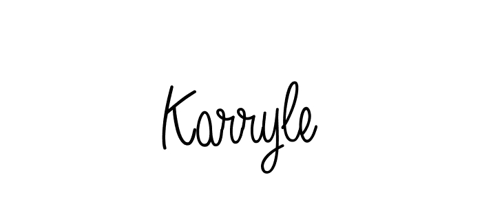 How to make Karryle signature? Angelique-Rose-font-FFP is a professional autograph style. Create handwritten signature for Karryle name. Karryle signature style 5 images and pictures png