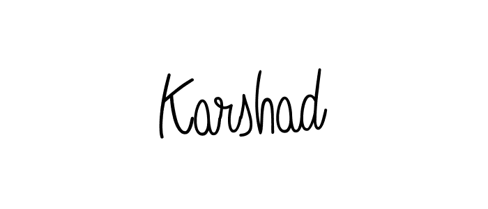 The best way (Angelique-Rose-font-FFP) to make a short signature is to pick only two or three words in your name. The name Karshad include a total of six letters. For converting this name. Karshad signature style 5 images and pictures png