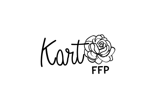 You should practise on your own different ways (Angelique-Rose-font-FFP) to write your name (Kart6) in signature. don't let someone else do it for you. Kart6 signature style 5 images and pictures png