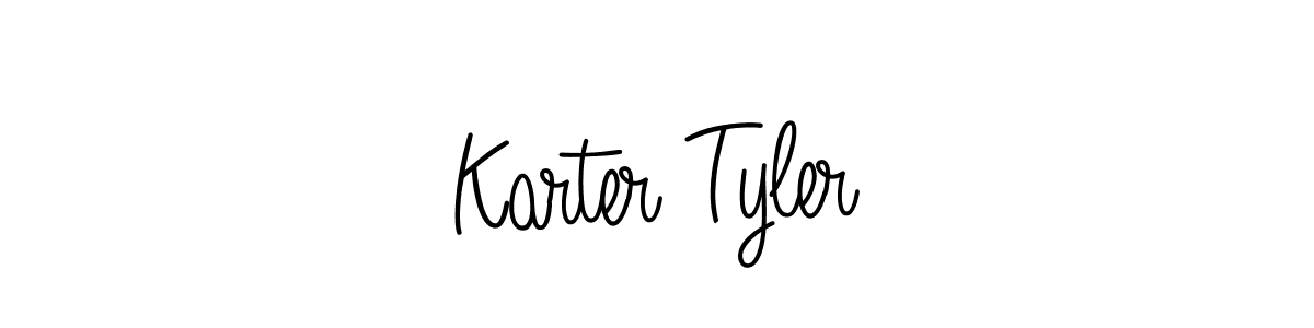 Karter Tyler stylish signature style. Best Handwritten Sign (Angelique-Rose-font-FFP) for my name. Handwritten Signature Collection Ideas for my name Karter Tyler. Karter Tyler signature style 5 images and pictures png