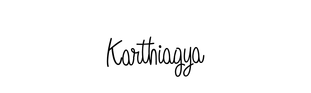 Design your own signature with our free online signature maker. With this signature software, you can create a handwritten (Angelique-Rose-font-FFP) signature for name Karthiagya. Karthiagya signature style 5 images and pictures png