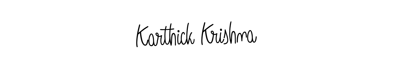 Design your own signature with our free online signature maker. With this signature software, you can create a handwritten (Angelique-Rose-font-FFP) signature for name Karthick Krishna. Karthick Krishna signature style 5 images and pictures png