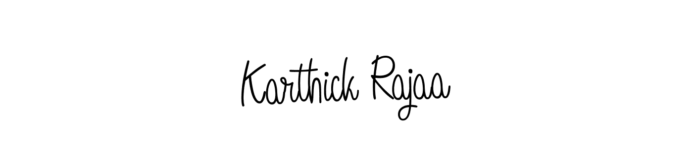 Make a beautiful signature design for name Karthick Rajaa. With this signature (Angelique-Rose-font-FFP) style, you can create a handwritten signature for free. Karthick Rajaa signature style 5 images and pictures png