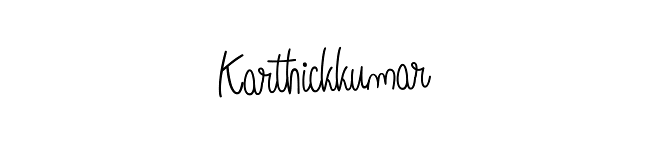 The best way (Angelique-Rose-font-FFP) to make a short signature is to pick only two or three words in your name. The name Karthickkumar include a total of six letters. For converting this name. Karthickkumar signature style 5 images and pictures png