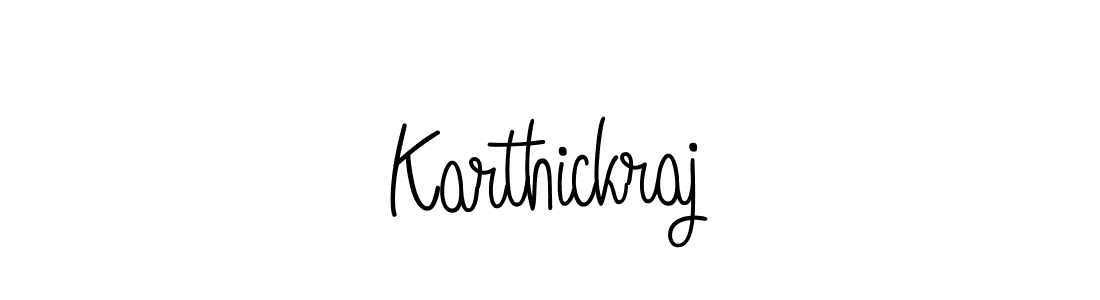 Use a signature maker to create a handwritten signature online. With this signature software, you can design (Angelique-Rose-font-FFP) your own signature for name Karthickraj. Karthickraj signature style 5 images and pictures png