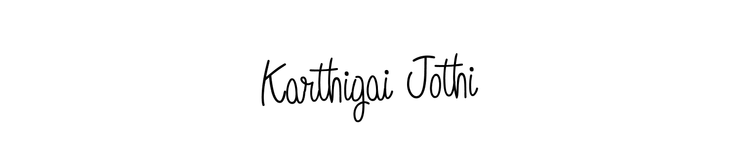 Design your own signature with our free online signature maker. With this signature software, you can create a handwritten (Angelique-Rose-font-FFP) signature for name Karthigai Jothi. Karthigai Jothi signature style 5 images and pictures png