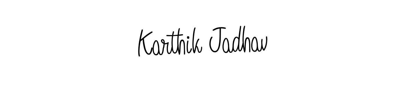 Similarly Angelique-Rose-font-FFP is the best handwritten signature design. Signature creator online .You can use it as an online autograph creator for name Karthik Jadhav. Karthik Jadhav signature style 5 images and pictures png