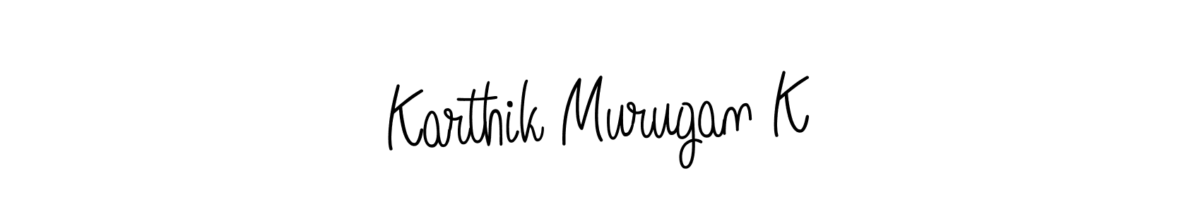 You should practise on your own different ways (Angelique-Rose-font-FFP) to write your name (Karthik Murugan K) in signature. don't let someone else do it for you. Karthik Murugan K signature style 5 images and pictures png