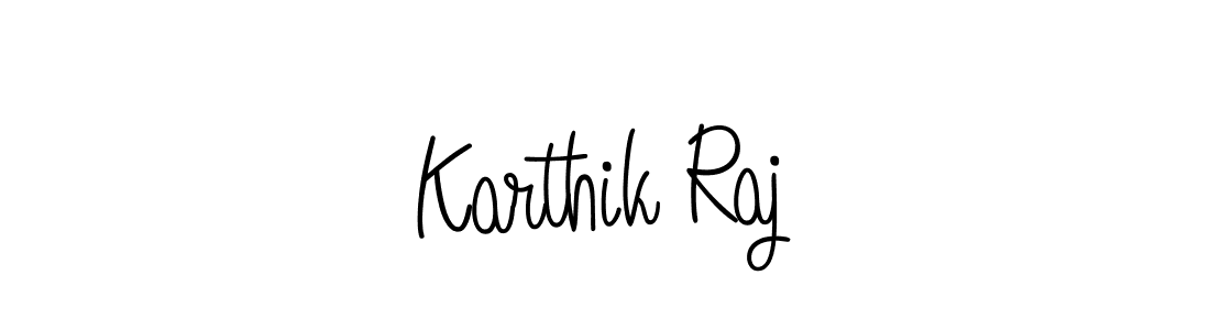 Design your own signature with our free online signature maker. With this signature software, you can create a handwritten (Angelique-Rose-font-FFP) signature for name Karthik Raj. Karthik Raj signature style 5 images and pictures png